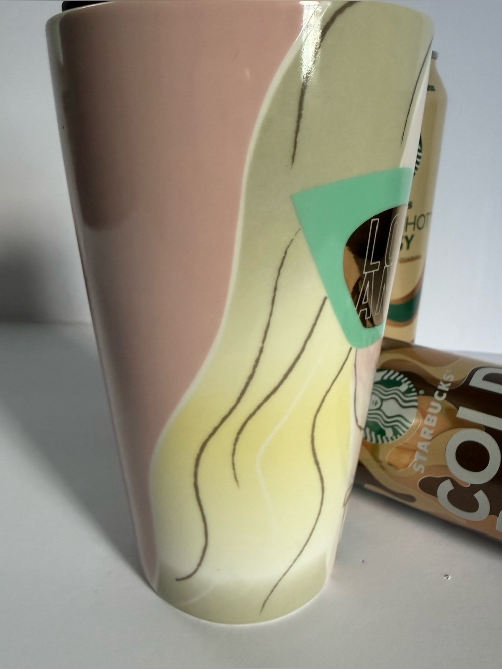 NWOT Starbucks- Only available in LA - Sunglasses&Gold Lens Ceramic Tumbler - Picture 4 of 10
